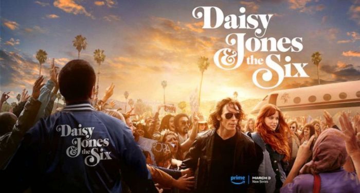 the promo movie poster of Daisy Jones and the Six