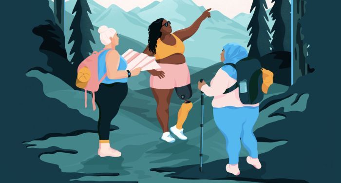 close up book cover for fat girl hiking