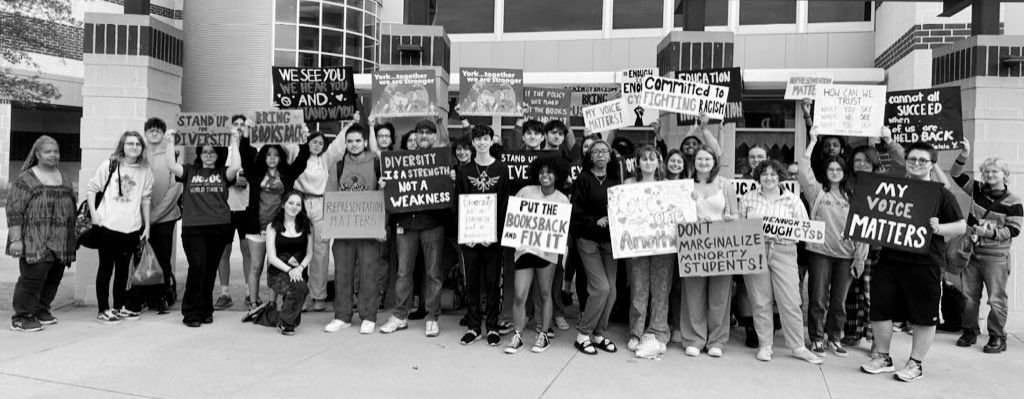 Image of Central York student protesters. 
