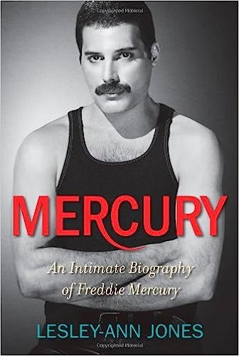 cover of Mercury: An Intimate Biography of Freddie Mercury; b&w image of Mercury