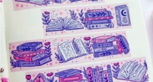 washi tape with books