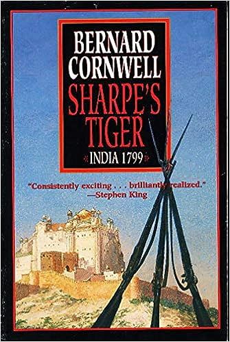 cover of Sharpe's Tiger by Bernard Cornwell; photo of rifles in front of an old fortress