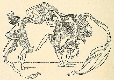 Claude Arthur Shepperson illustrations of dancing girls from Princess Mary's Gift Book