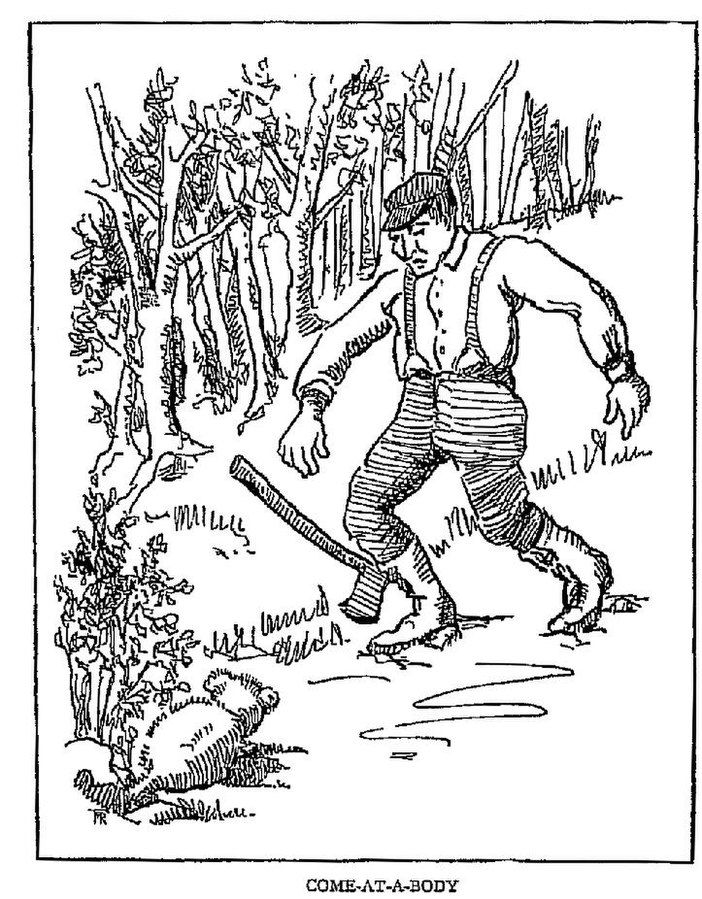 an illustration of a woodcutter and a Come-at-a-Body