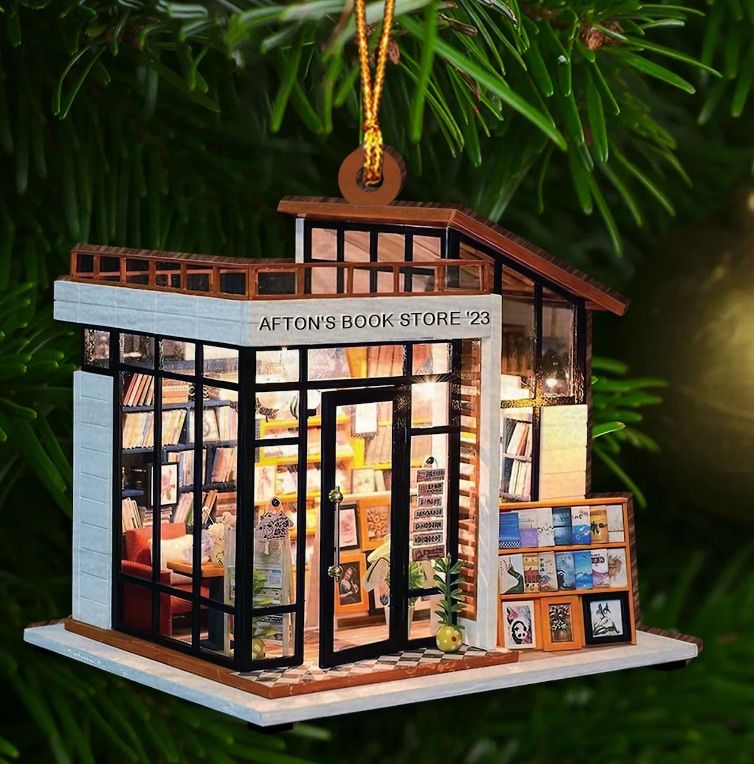 customizable bookstore ornament.