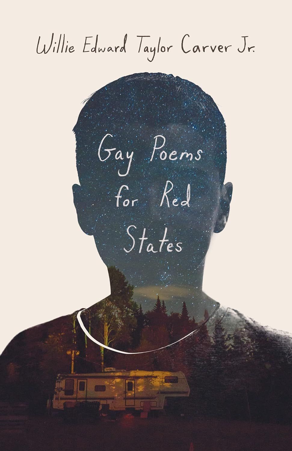a graphic of the cover of Gay Poems for Red States by Willie Edward Taylor Carver Jr.