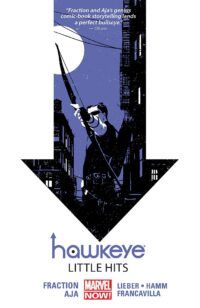 cover of Hawkeye Vol.2: Little Hits by Matt Fraction, art by David Aja, Francesco Francavilla, Steve Liever, Jesse Hamm and Annie Wu