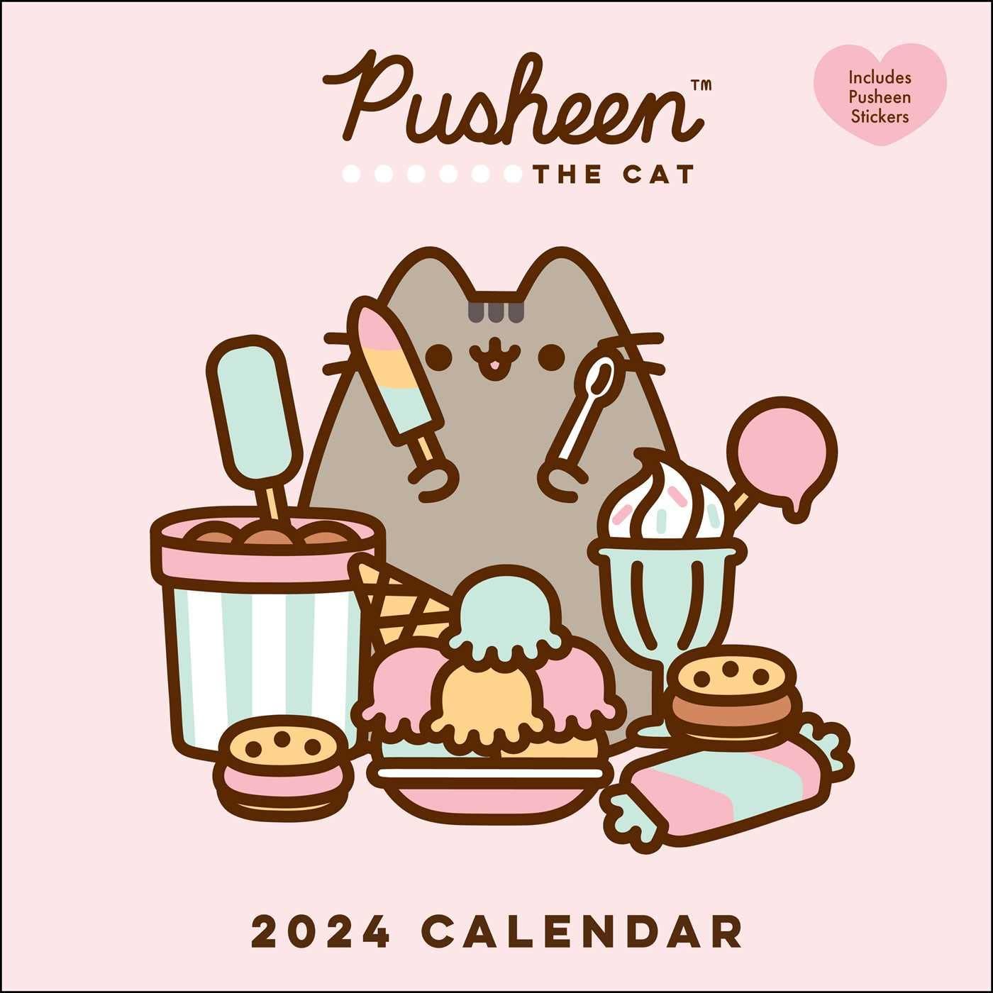 Pusheen 2024 Wall Calendar cover