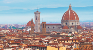 A photo of the cathedral church Santa Maria del Fiore in Florence, Italy