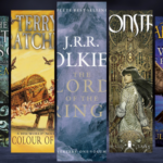 a collage of the fantasy series book covers listed
