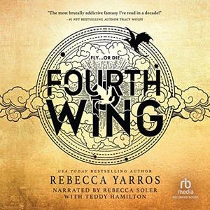 fourth wing audio book cover
