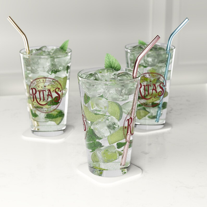 Ritas Pint Glass by Sawtooth Creative Co on Etsy