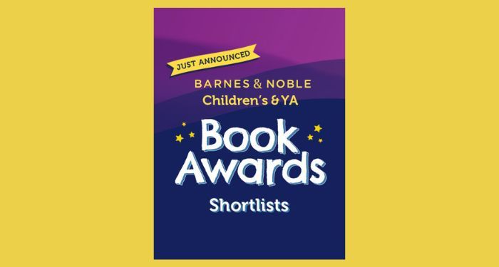 B&N Children's and YA Book Awards Logo on Yellow Background