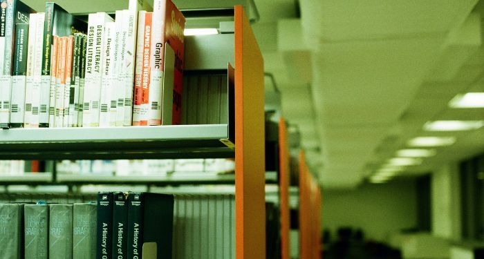 Image of library bookshelves