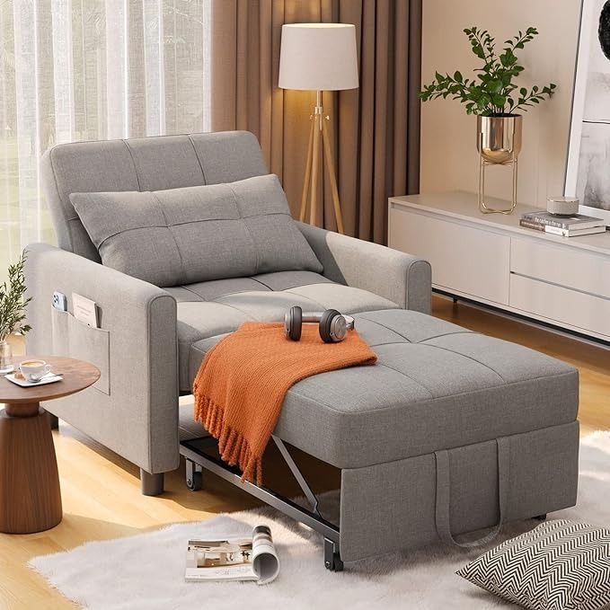grey Sleeper Sofa Chair