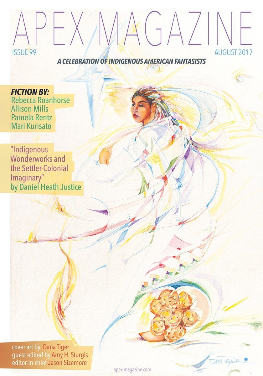 cover image of Apex Magazine, Issue 99, August 2017, which includes the Nebula Award winner "Welcome to Your Authentic Indian Experience" by Rebecca Roanhorse 