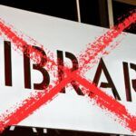 library sign with red x through it