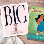 The covers of Big and Beautifully Me against a table background