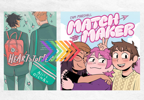 the covers of Heartstopper and Matchmaker