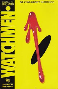 Watchmen by Alan Moore, Dave Gibbons, and John Higgins book cover
