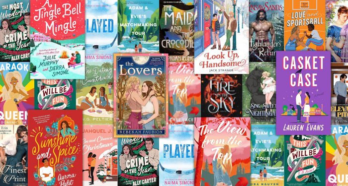 collage of new romance covers