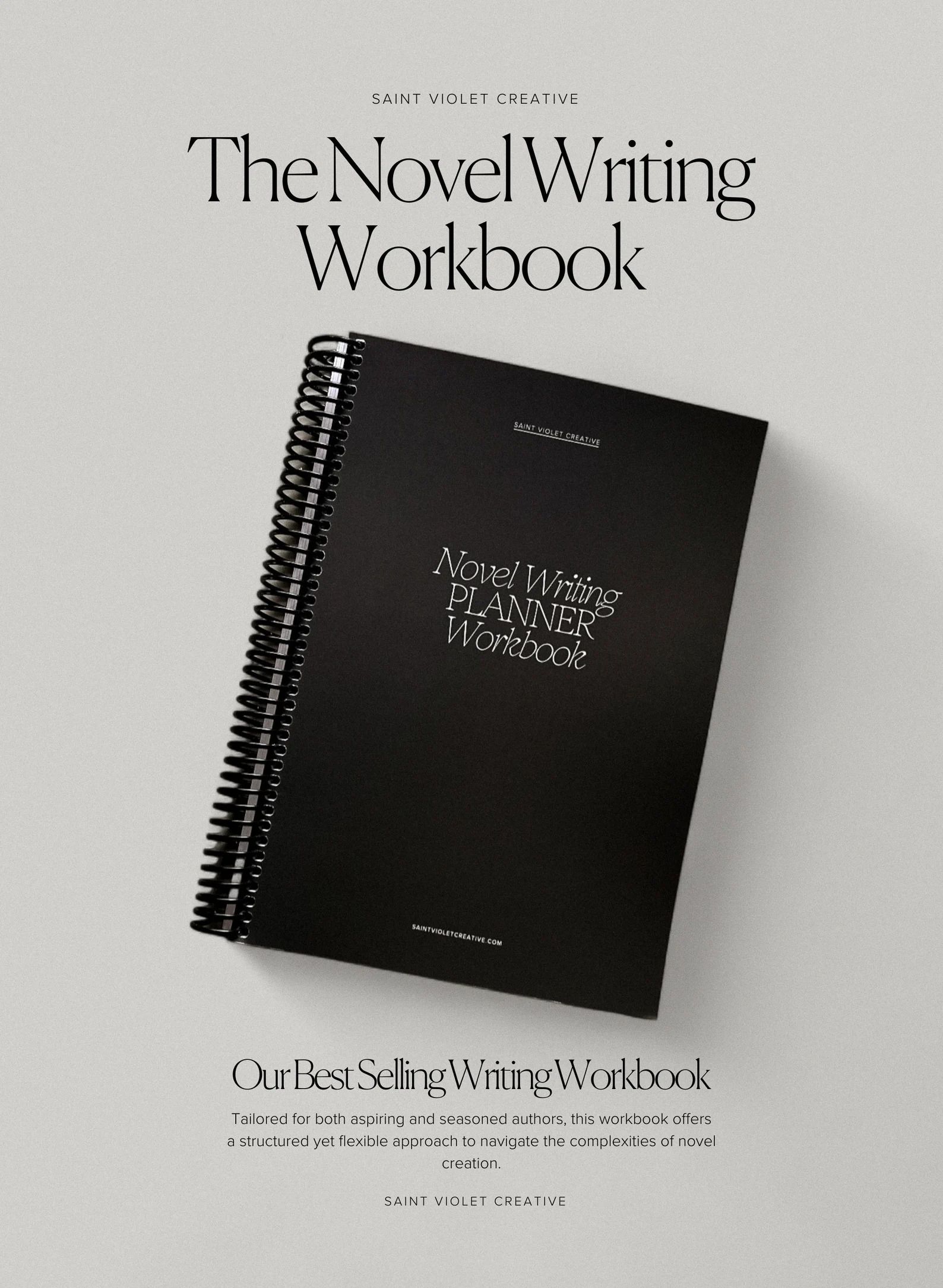 novel writing workbook planner cover