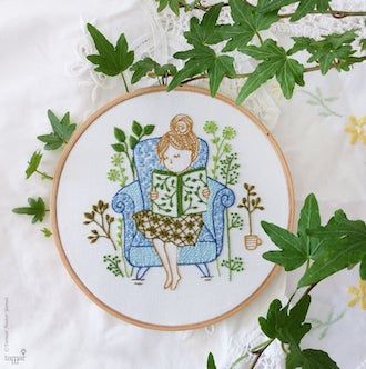 Reading Time Embroidery Kit